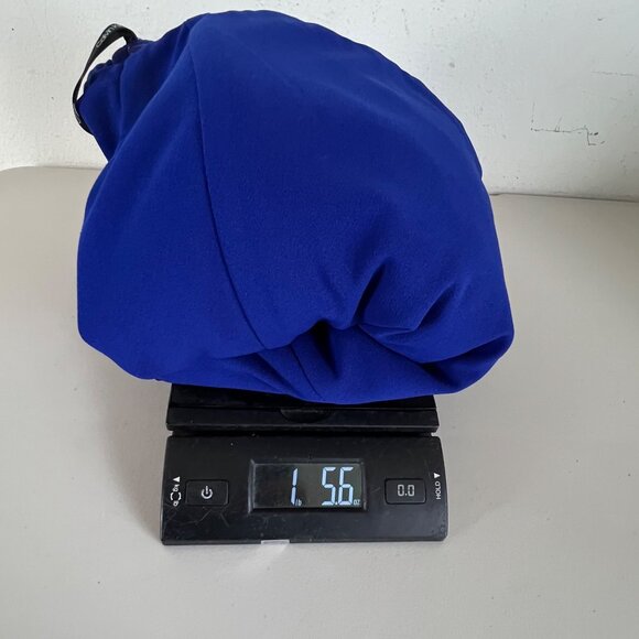 Calvin Klein Off-Shoulder Sheath Blue Dress Size 14 Ruffled 3/4 Sleeves EUC - Picture 14 of 14